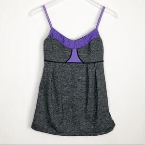 Lululemon Drapey Spaghetti Strap Tank 6 Gray Purple
